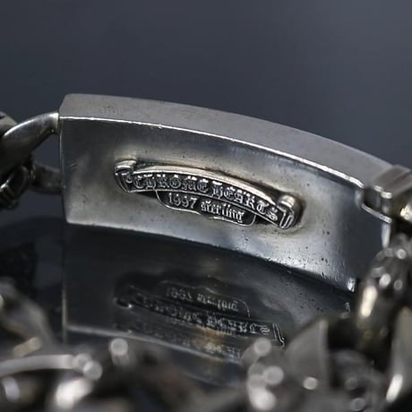 Chrome Hearts Floral Cross ID Fancy Link Bracelet #102268