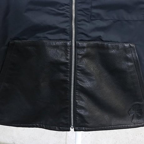 Chrome Hearts Carpenter Leather Pocket Zip-Up Shirt #103012