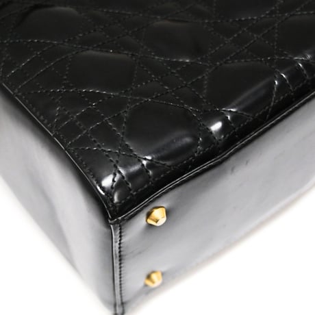 Christian Dior Medium Lady Dior Handbag Cannage Leather Black #73840