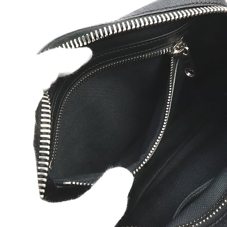 GUCCI Belt Bag GG Supreme Canvas Leather Black #18689