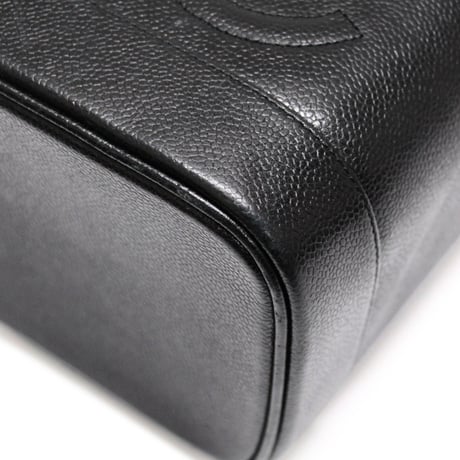 CHANEL CC Logo Vanity Bag Caviar Black #74788