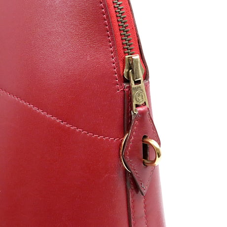HERMES Bolide 35 Handbag Boxcalf Leather Rouge Vif ＃17540