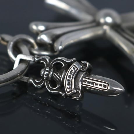 Chrome Hearts Large Cross Split Dagger Key Ring #103135