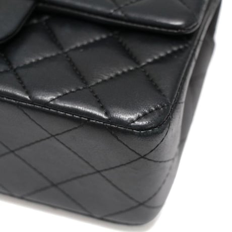 CHANEL Mini Rectangular Flap Bag Quilted Lambskin Black #75033
