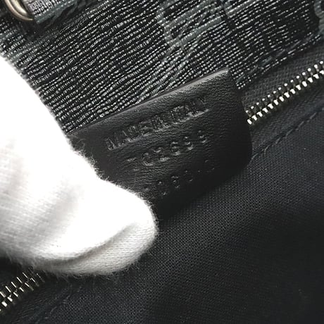 BALENCIAGA Small Signature Shopper Tote Bag BB Monogram Coated Canvas Black #18523