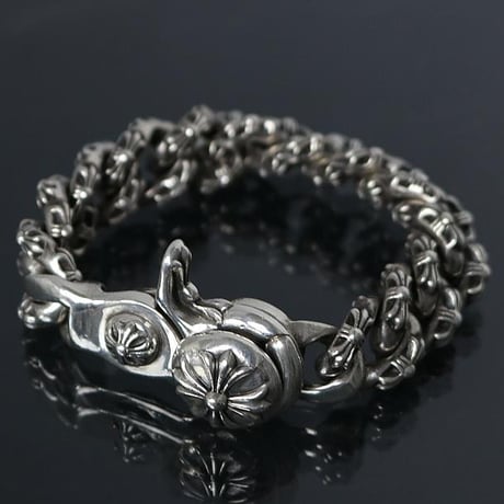 Chrome Hearts Extra Fancy Link Cross Ball Clip Bracelet 13Links #103337