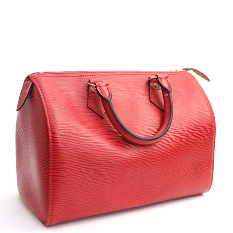 Louis Vuitton Speedy 25 Handbag Epi Leather Red M43017 #74737