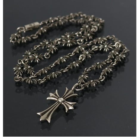Chrome Hearts Tiny E CH Plus Tiny CH Cross Chain Necklace #30305