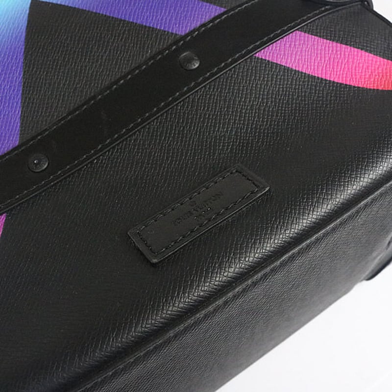 Louis Vuitton Soft Trunk Backpack Taiga PM Black/Rainbow in Taiga