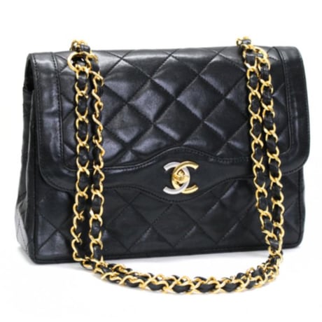 CHANEL Paris Limited Edition Small Double Flap Bag Quilted Lambskin Black #75027