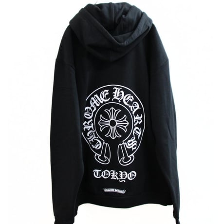 CHROME HEARTS Tokyo Exclusive Horseshoe Pullover Hoodie Blue and White #31100