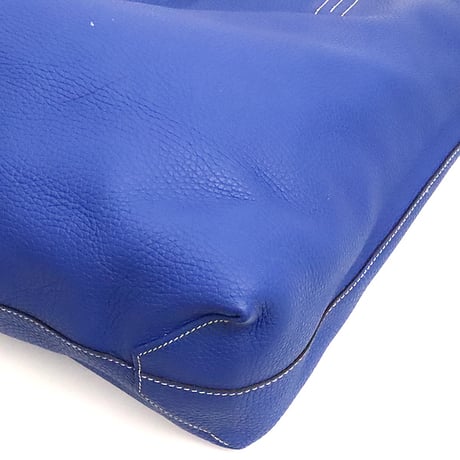 HERMES Double Sens Tote Bag Taurillon Clemence Leather Blue Electric Graphite #18873