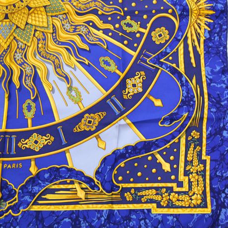HERMES Carre 90 Silk 100% Scarf Stole "CARPE DIEM" #75194