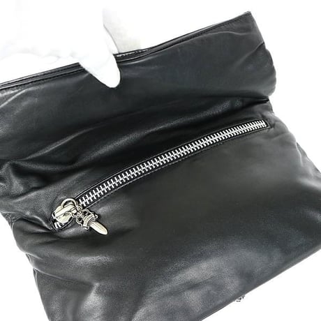 Chrome Hearts Pyramid Studs Leather Clutch Bag #102458