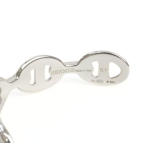 HERMES Chaine d'Ancre Enchainee ST Bangle Bracelet Sterling Silver 925 #19415