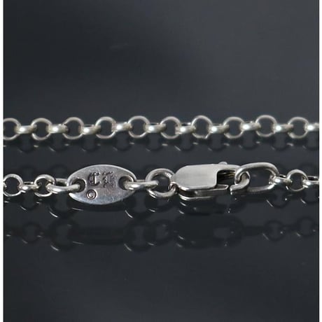 Chrome Hearts Brand-New Safety Pin 1P Diamond Roll Chain Necklace #100867