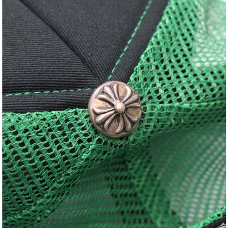 CHROME HEARTS CH Logo Trucker Hat Green #30997