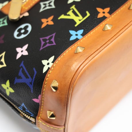 Louis Vuitton x Murakami Alma PM Handbag Monogram Multicolor Black M92646 #74622