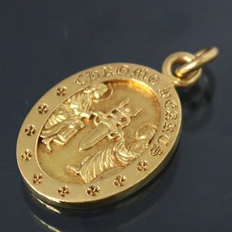 Chrome Hearts 22K Oval Angel Medal Pendant  #101588