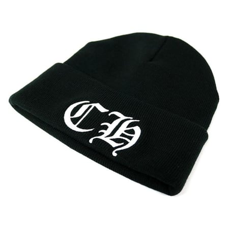 Chrome Hearts CH Logo Embroidered Acrylic Watch Cap Beanie Black  #30641