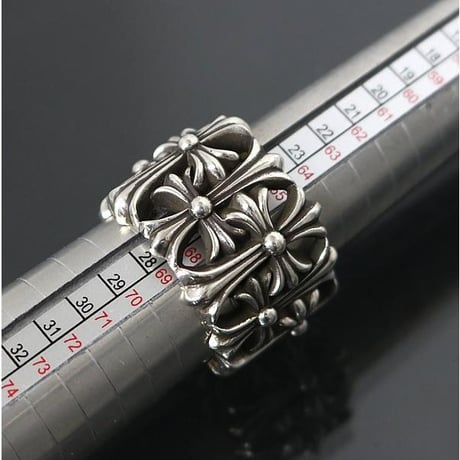 Chrome Hearts Cemetery Cross Silver Ring #30244