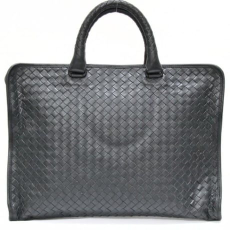 BOTTEGA VENETA Briefcase Intrecciato Leather Gray #75180