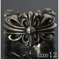 Chrome Hearts Double Floral Cross Ring #31288