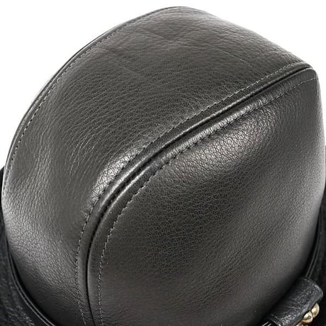 Chrome Hearts Gunslinger BS Flare Leather Fedora Hat #103283