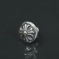 Chrome Hearts Cross Ball Stud Silver Earring #16768