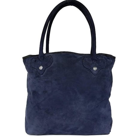 Chrome Hearts FS Tote Bag Crossball Scroll Label Nubuck Navy #30294