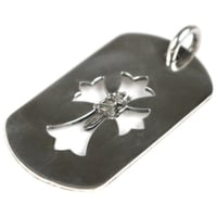 Chrome Hearts Cutout Cross Dagger Large Dog Tag Pendant #103622