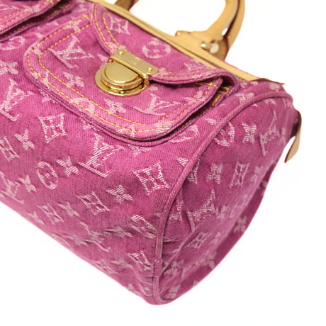 Louis Vuitton Neo Speedy Handbag Monogram Denim Fuchsia M95214 #73999