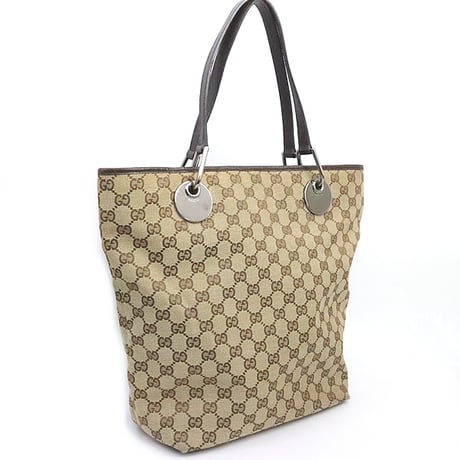 GUCCI Large Eclipse Tote Bag GG Canvas Beige #19360