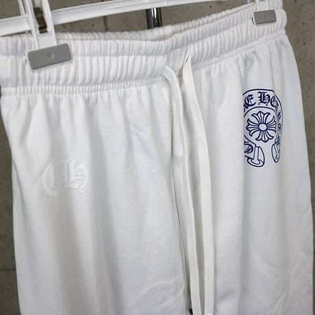 Chrome Hearts White/Blue Horseshoe Logo Sweatpants #101740