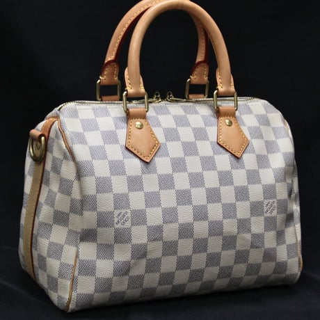 Louis Vuitton Speedy Bandouliere 25 Handbag Damier Azur Canvas N41374 #74254