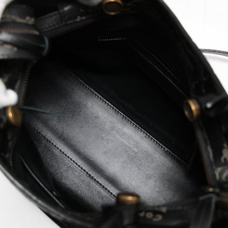 BALENCIAGA Blackout Graffiti City Shoulder Bag Leather #74568