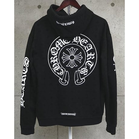 Chrome Hearts CH Plus All-Over Print Horseshoe Pullover Hoodie #30830