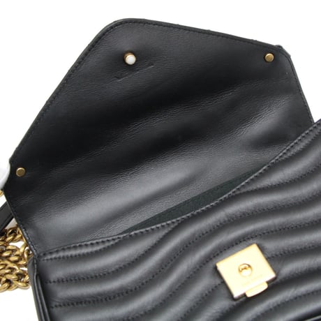 Louis Vuitton New Wave PM Shoulder Bag Quilted Leather Black M51498 #74221