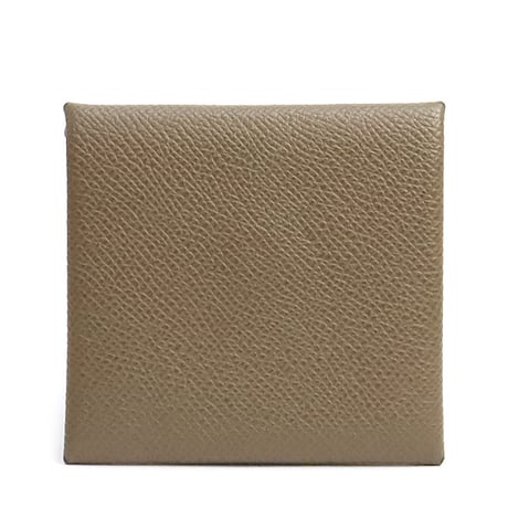 HERMES Bastia Coin Purse Epsom Leather Etoupe #19205
