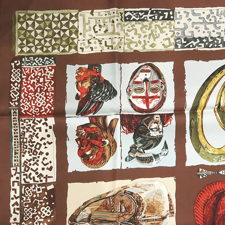 HERMES Carre 90 Silk 100% Scarf Stole "PERSONA" #19402