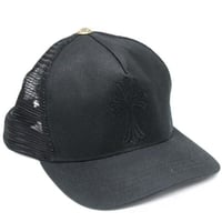 Chrome Hearts Small Cross Trucker Cap Black #31016