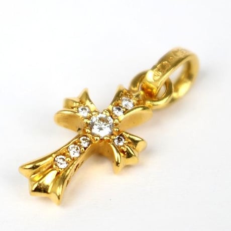 Chrome Hearts 22K Baby Fat Cross Charm Pavé Diamonds  #103568