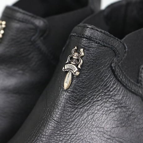 Chrome Hearts Mid-Top Leather Slip-Ons #31338
