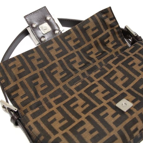 FENDI Mamma Baguette Bag Zucca Canvas ＃75262