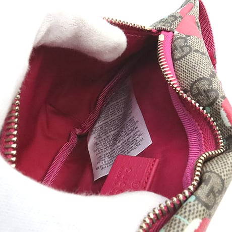 GUCCI Children's Belt Bag Floral Print GG Canvas Beige #19136