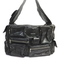 BALENCIAGA Large Superbusy Sling Bag Leather Black #19129