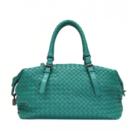 BOTTEGA VENETA Montaigne Satchel Bag Intrecciato Leather Emerald Green #74056
