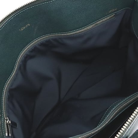 Valextra Large MyLogo Sublime Bowling Bag Leather Dark Green ＃17811