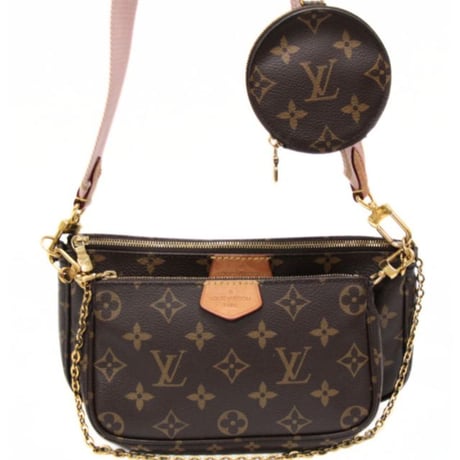 Louis Vuitton Multi Pochette Accessoires Handbag Monogram Canvas Pink M44840 #73627