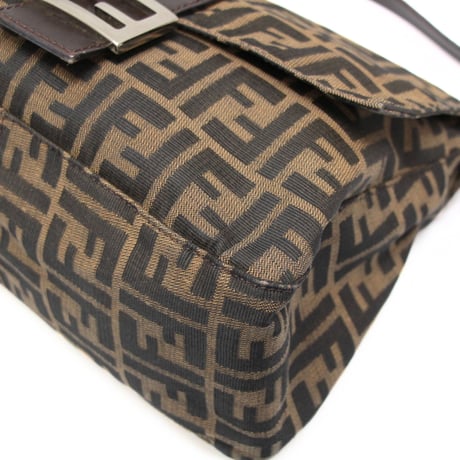 FENDI Square Mamma Baguette Bag Zucca Canvas ＃75051